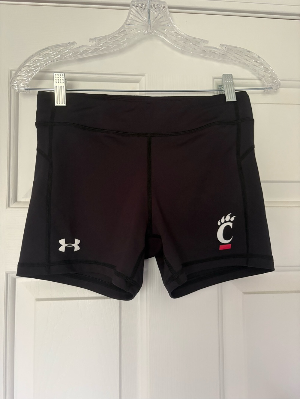 Under Armour Women’s Black Compression Shorts with University C Paw Logo
